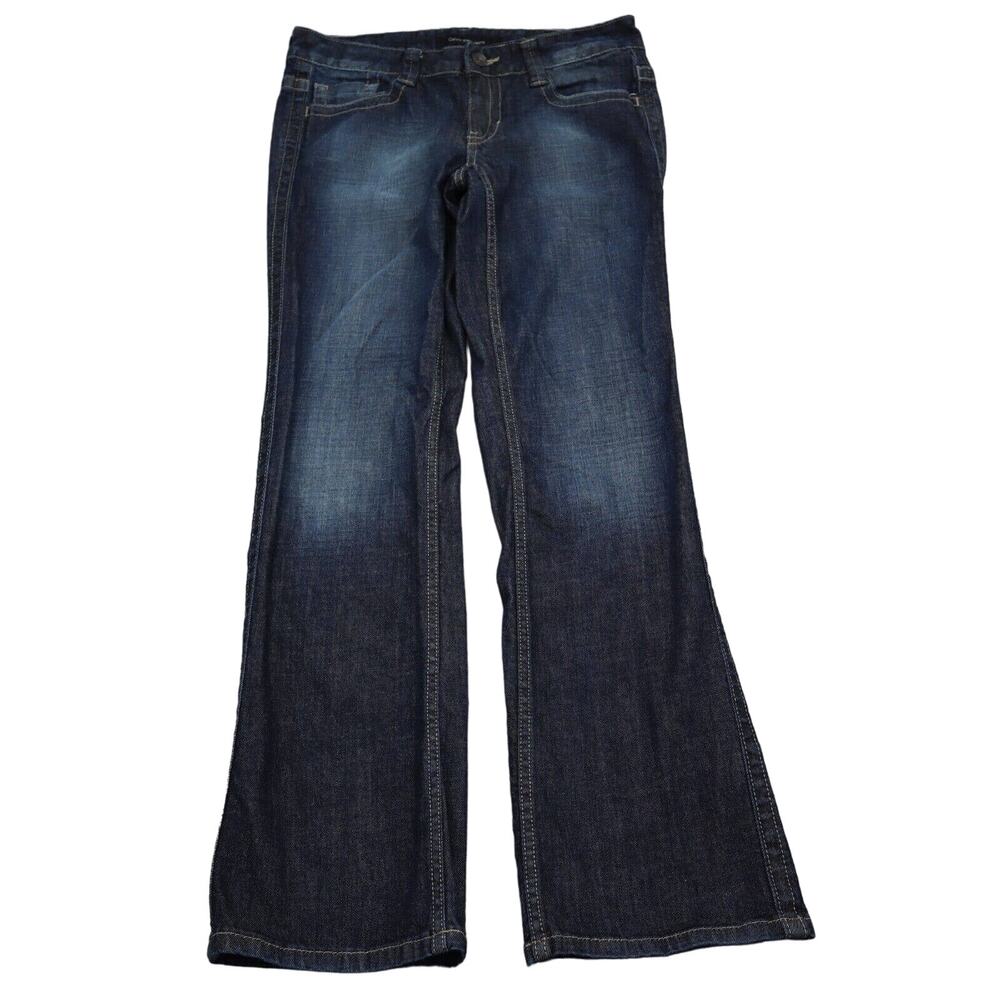 Calvin Klein Jeans Womens 6 Blue Denim Flat Front Pockets Lean Boot Pants